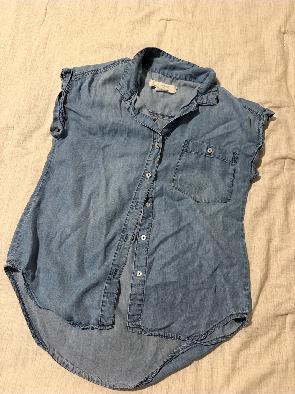Workshop Republic Clothing Light Chambray Button-Up - Pale Blue